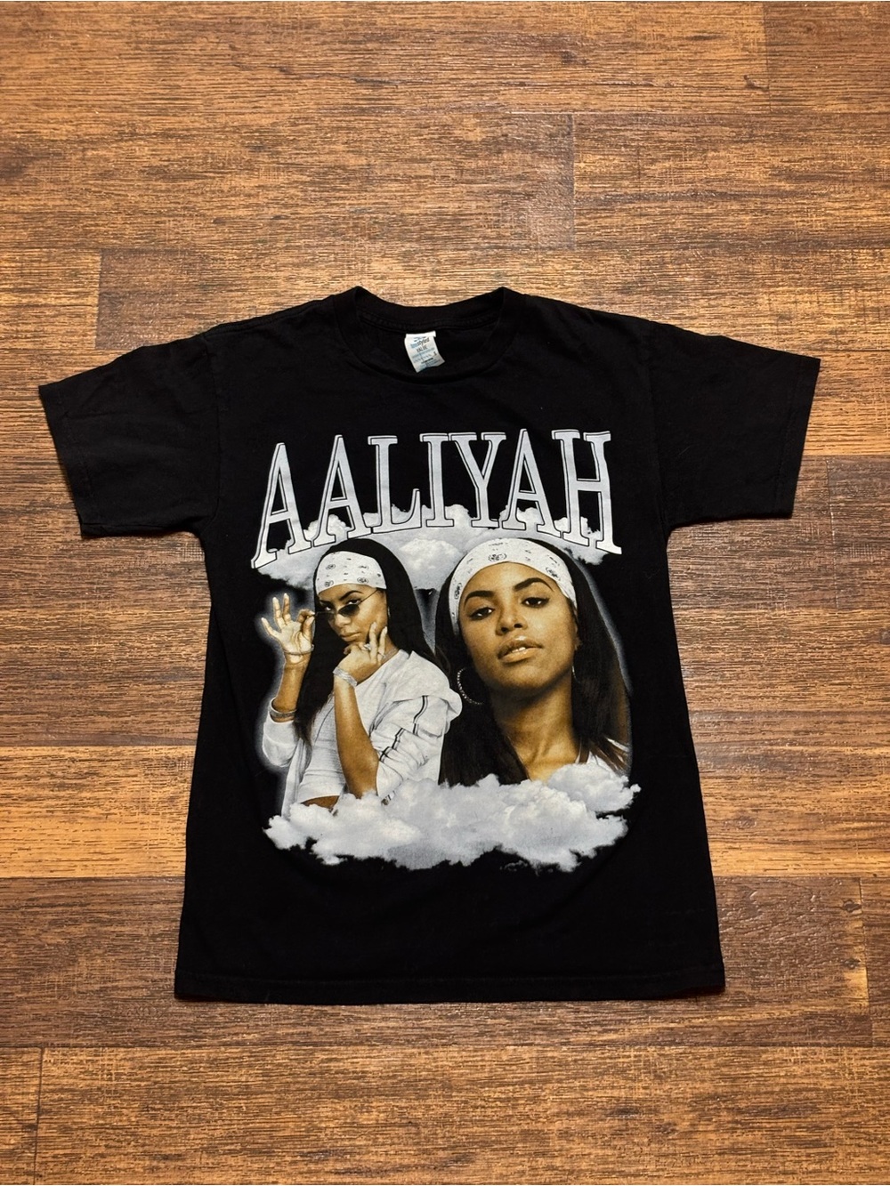 Aaliyah Black Graphic Short Sleeve Tee
